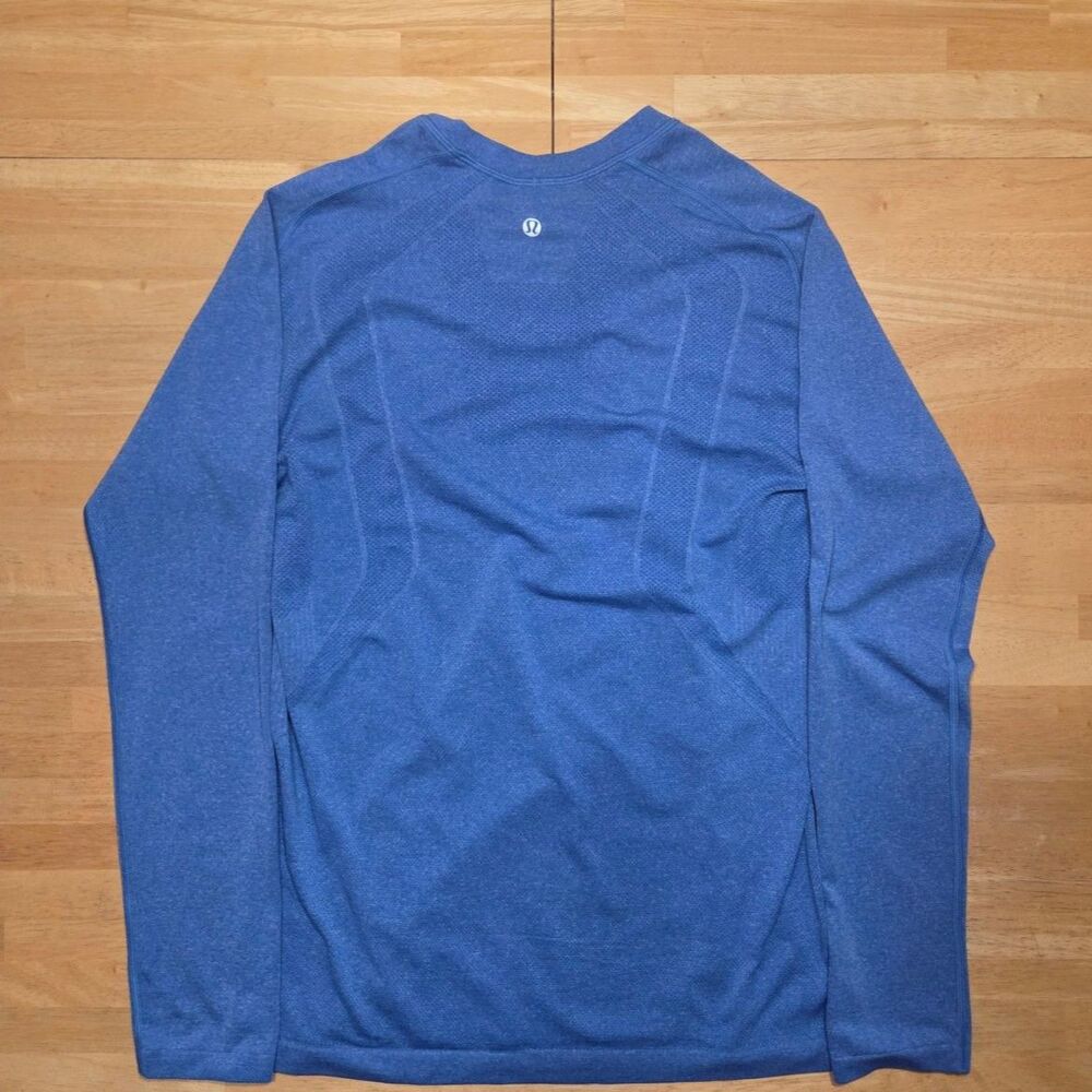 Lululemon Mens Small Metal Vent Tech Shirt Longsleeve Heathered Lakeside Blue - Picture 5 of 8